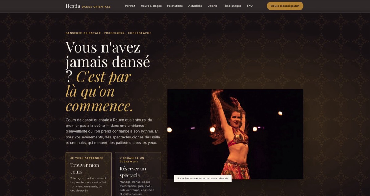 Nouveau site de Hestia Danse