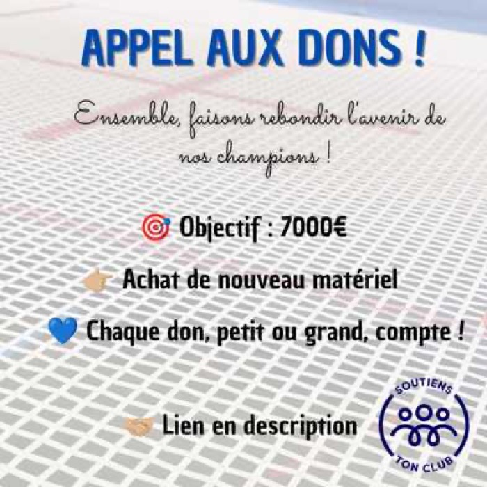 Visuel de l'appel aux dons lancé par le Trampoline Club du Dauphiné